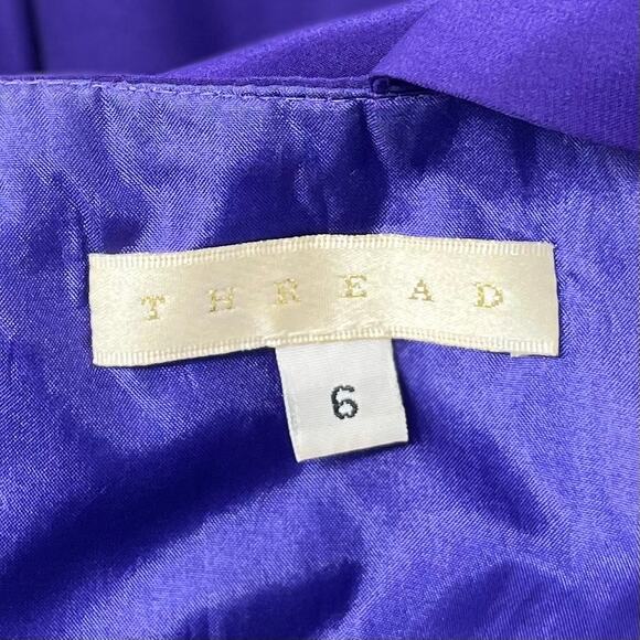 Thread Vintage 90s Purple One Shoulder Dress | Size 6 Cocktail - Picture 7 of 10